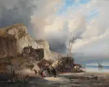Heinrich Ambros Eckert, Loading hay on the Normandy coast