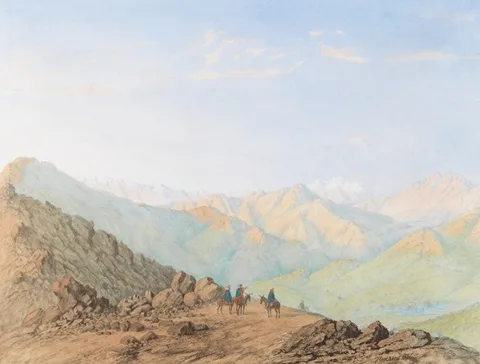 Antón Goering, The Cordillera, Venezuela, with Travelers on a Road