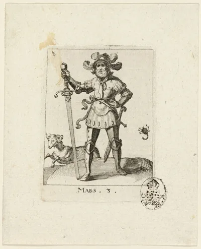 Conrad Meyer, Mars, plate three from Der VII Planeten