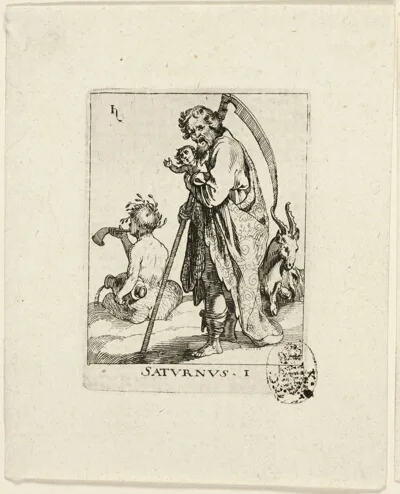 Conrad Meyer, Saturnus, plate one from Der VII Planeten