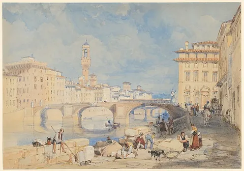 James Duffield Harding, Ponte Santa Trinità, Florence