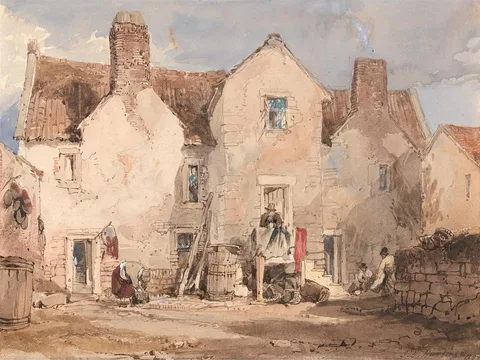 James Duffield Harding, Fishermen's Houses at Sculcoats near Hull, Yorkshire