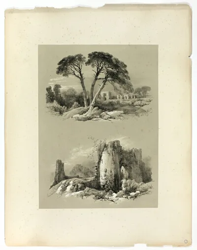 James Duffield Harding, Frejus and Pennard Castle, from Picturesque Selections