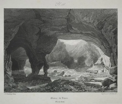 James Duffield Harding, Voyages pittoresques et romantiques dans l'ancienne France.  Franche-Comté:  Source du Lison