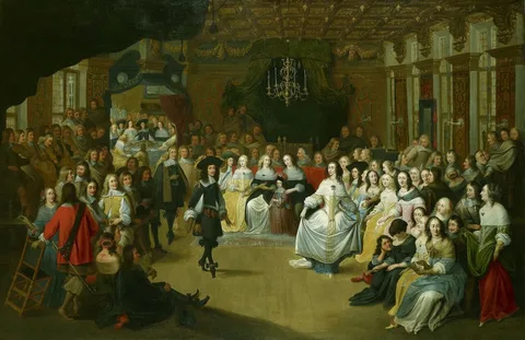 Hieronymus Janssens, Charles II dancing at a Ball at Court