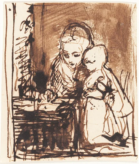 Charles West Cope, Woman Reading to a Child
