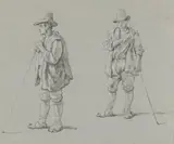 Abraham Teerlink, Twee studies van een staande herder