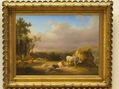 Abraham Teerlink, Landscape with cattle in the Campagna