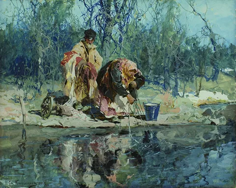 Stepan Kolesnikov, Before washing laundry