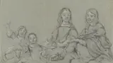 Jan van Noordt, Familiestuk bestaande uit een man, vrouw en twee kinderen met een lam