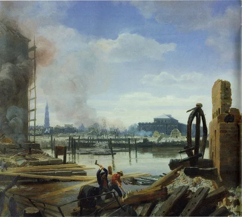 Jacob Gensler, Hamburg after the Fire of 1842