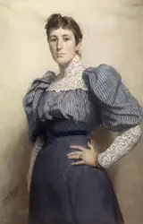 Christian Meyer Ross, Portrait of Nini Roll Anker (Nicoline Magdalene)