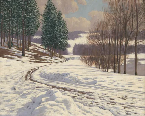 Viktor Olgyai, Winter Landscape