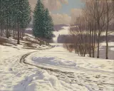 Viktor Olgyai, Winter Landscape