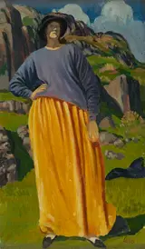 Derwent Lees, Portrait of a Lady in a Landscape