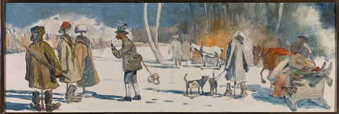 Józef Ryszkiewicz, Caricature of the painting by Julian Fałat