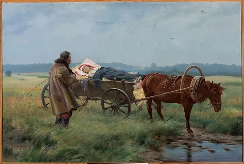 Józef Ryszkiewicz, On the way to the doctor