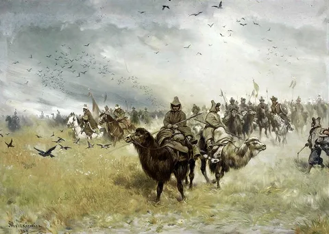Józef Ryszkiewicz, Tatars in the vanguard of the Turkish army.