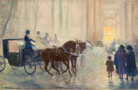 Józef Ryszkiewicz, In front of the church of Wizytki in Warsaw