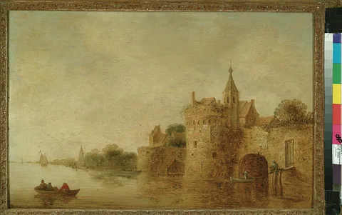 Wouter Knijff, City wall on a river