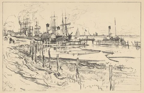 Robert Charles Goff, Harbor Scene