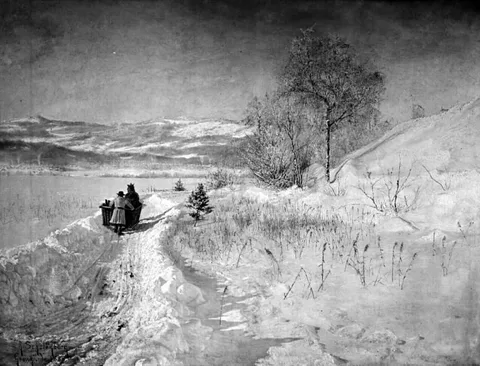 Anshelm Leonard Schultzberg, Sunny Winter Day in Dalecarlia