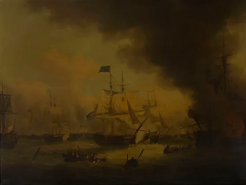 John Thomas Serres, The Battle of Camperdown: II The Close of the Action