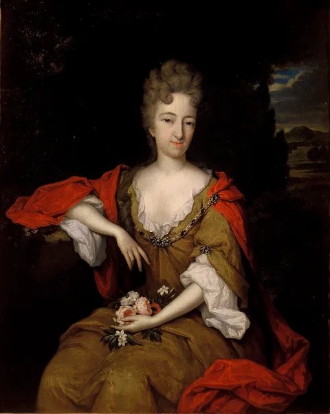 Constantijn Netscher, Portrait of Anna Maria Roman (1680-1758)
