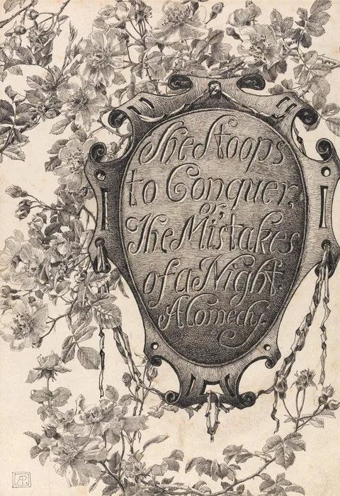 Alfred Parsons, Title page from She Stoops to Conquer