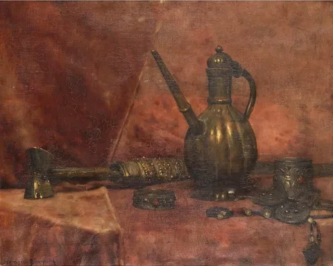 Maurice Bompard, Still Life with an Indian Ewer, Yatagan and Jewels