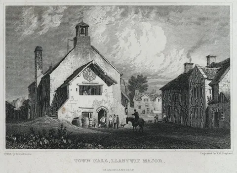 Thomas Hosmer Shepherd, Town hall, Llantwit Major, Glamorganshire