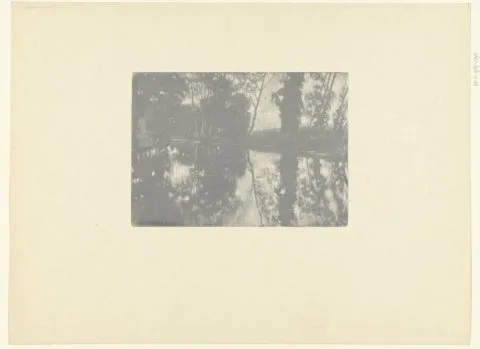 Richard Ranft, Landschap met bomen aan waterkant