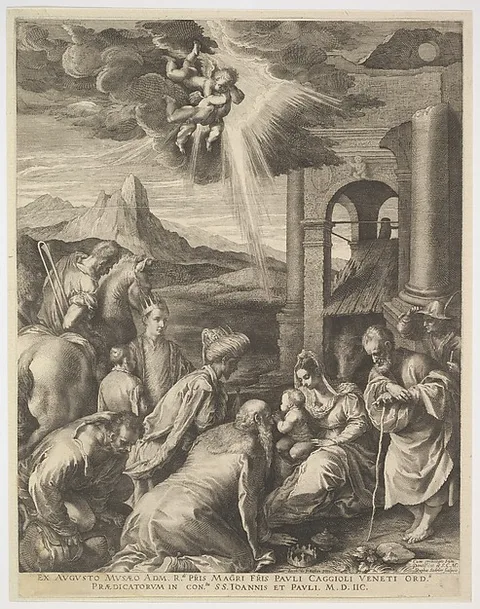 Raphael Sadeler the Elder, Adoration of the Magi