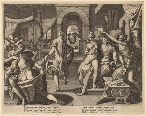 Raphael Sadeler the Elder, Sardanapalus among the Concubines