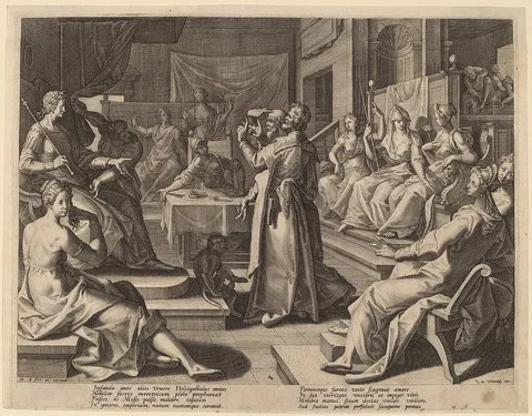 Raphael Sadeler the Elder, Heliogabalus and the Wise Women