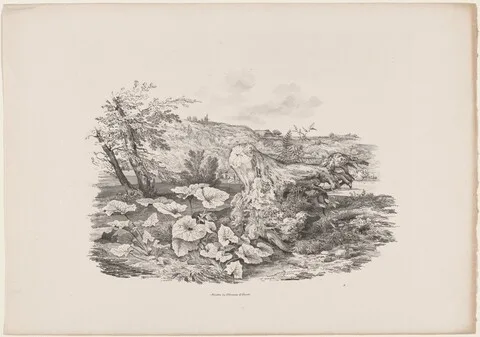 Carl August Lebschée, Landscape with a Tree Trunk