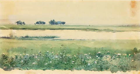 De Lancey Gill, (Landscape with Marshes)