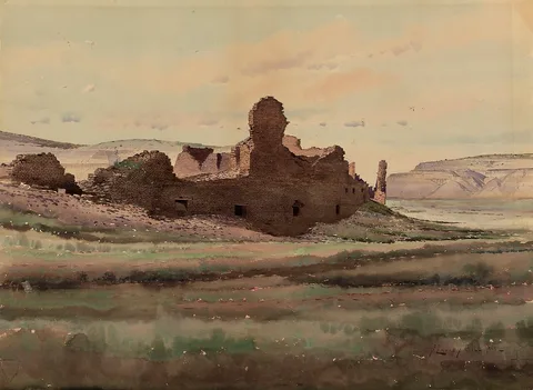 De Lancey Gill, Pueblo Bonito Ruin, Chaco Canyon, New Mexico