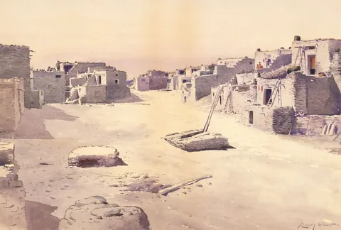 De Lancey Gill, Street in the Pueblo of Oraibi, Tusayan, Arizona