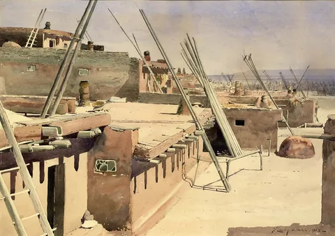 De Lancey Gill, Street in the Pueblo of Zuni, New Mexico