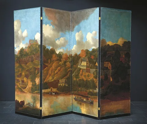 Josua de Grave, Six-part folding screen with views of the environs of Maastricht