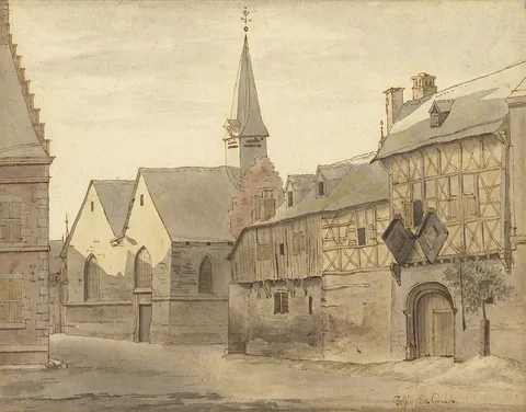 Josua de Grave, View of the St. Jacob's Church and the Inn, Maastricht