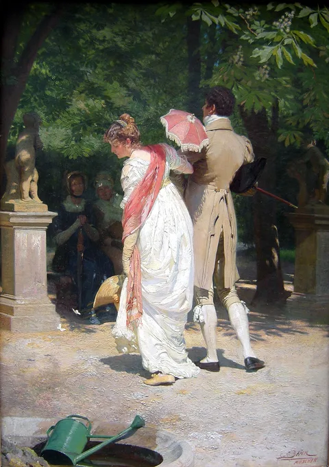 Franz Xaver Simm, The morning promenade