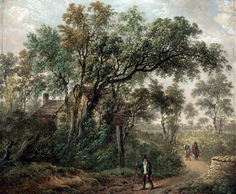 Charles Towne, A Wayfarer in a Country Lane