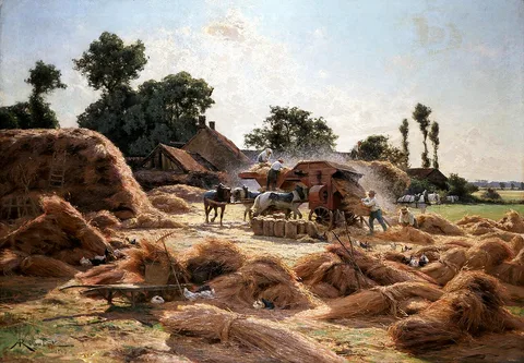 Albert Rigolot, The Threshing Machine, Loiret
