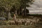 Ceramano, Shepherdess with Sheep