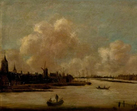 Jan Meerhout, View of Gorinchem (or Gorkum?), The Netherlands