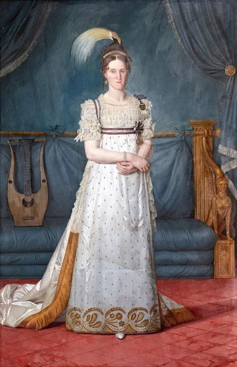 Giacomo Berger, Porträt der Maria Cristina of Naples and Sicily (1779-1849), Queen of Sardinia