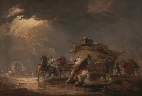 Luke Clennell, Baggage Wagons in a Thunderstorm