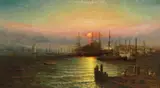 Elisha Taylor Baker, East River Scene, Brooklyn, NY